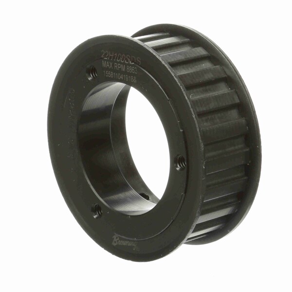 Steel Bushed Bore Gearbelt Pulley, 22H100SDS